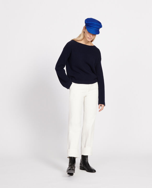 Jersey de lana y cachemir Maritime blue