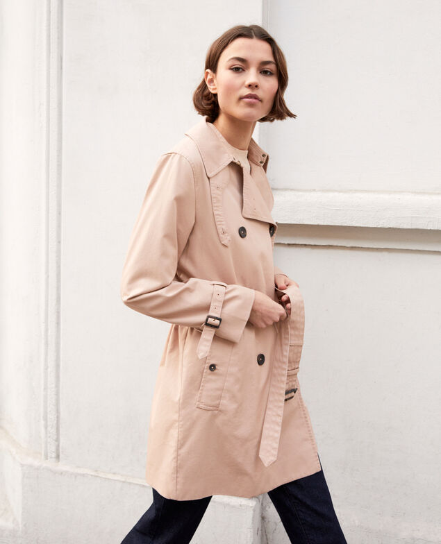 Trench atemporal Pink beige