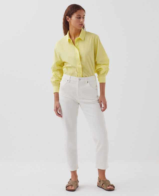 Camisa amplia de algodón H431 blazing yellow