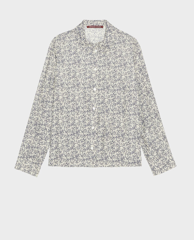 Camisa con estampados Feuillage off white