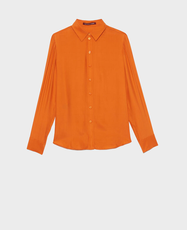 SIBYLLE - Camisa masculina de seda Harvest pumpkin