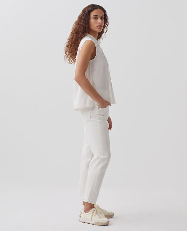 Blusa sin mangas H013 gardenia