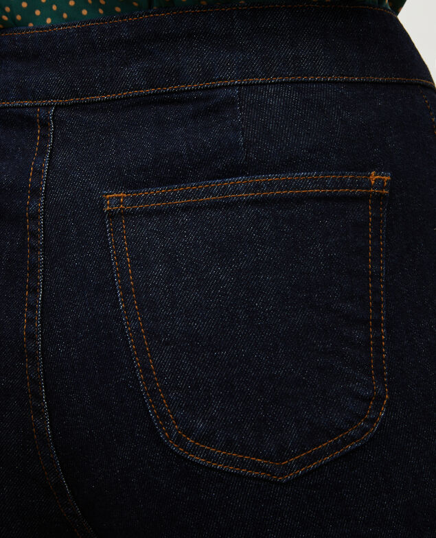 CHINO - Pantalón carrot en denim con talle alto Denim rinse