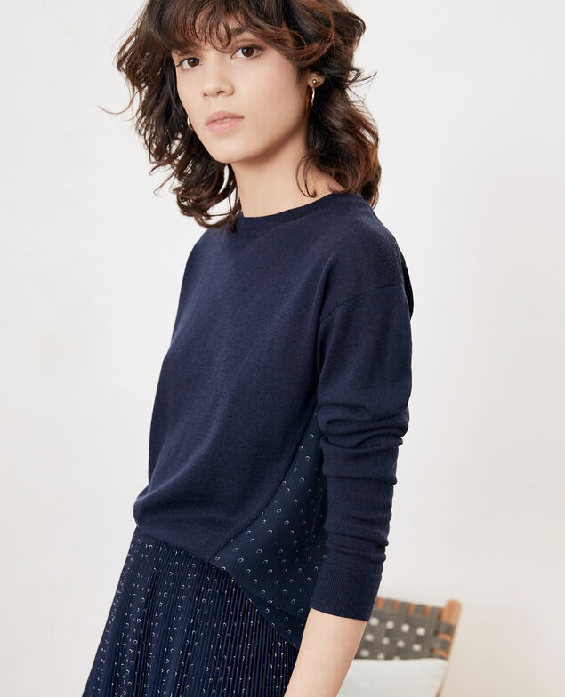 Jersey de doble tejido Ring dots marine