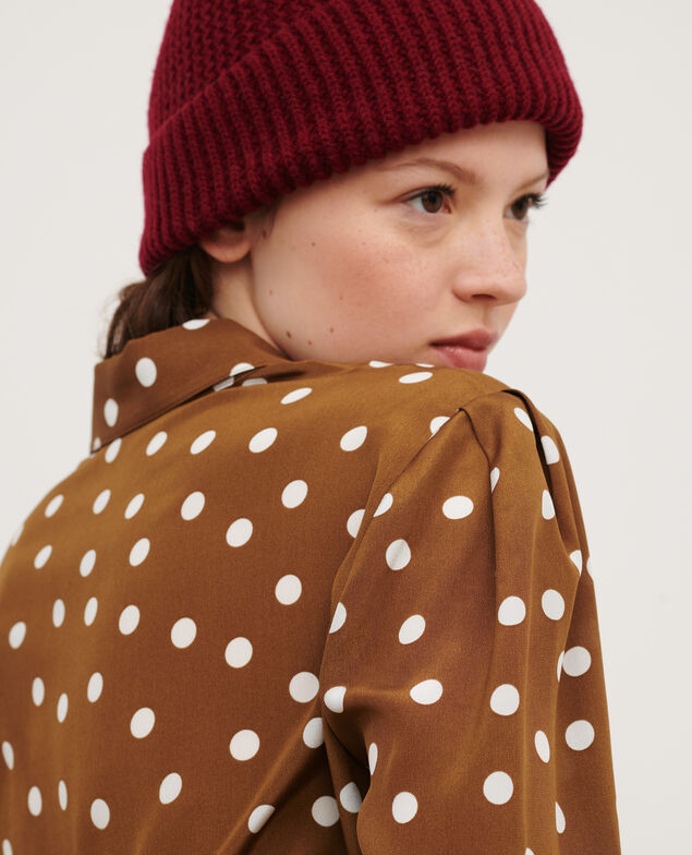 SIBYLLE - Camisa de seda 8856 24 brown dots