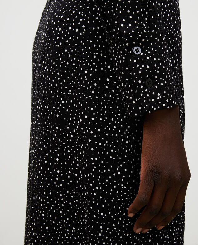 Vestido corto cruzado Print constellation black