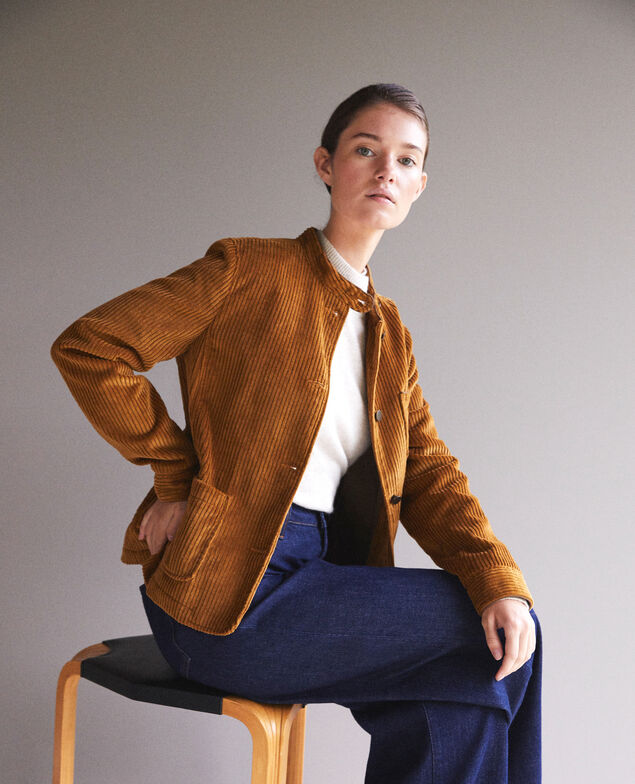 Chaqueta de pana gruesa Golden brown