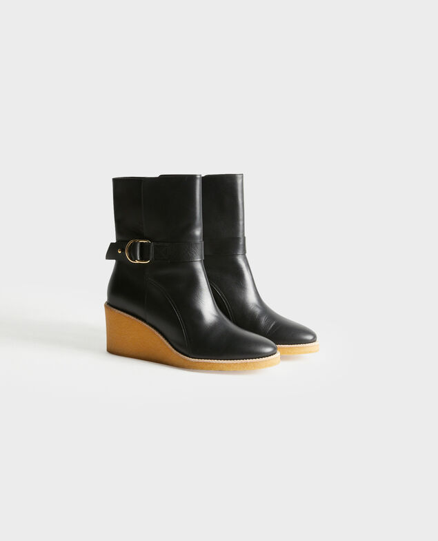 Botines de cuero con plataforma 4216 black_beauty