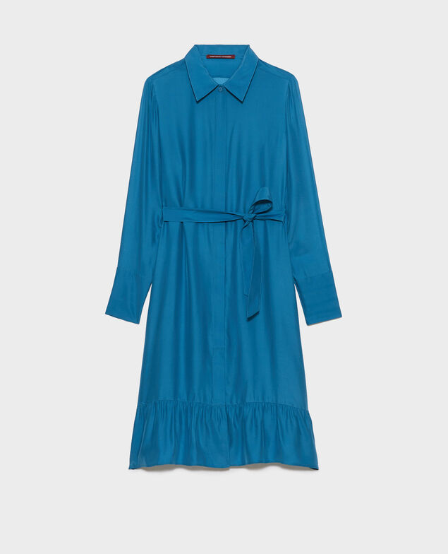 Vestido camisero de seda Faience
