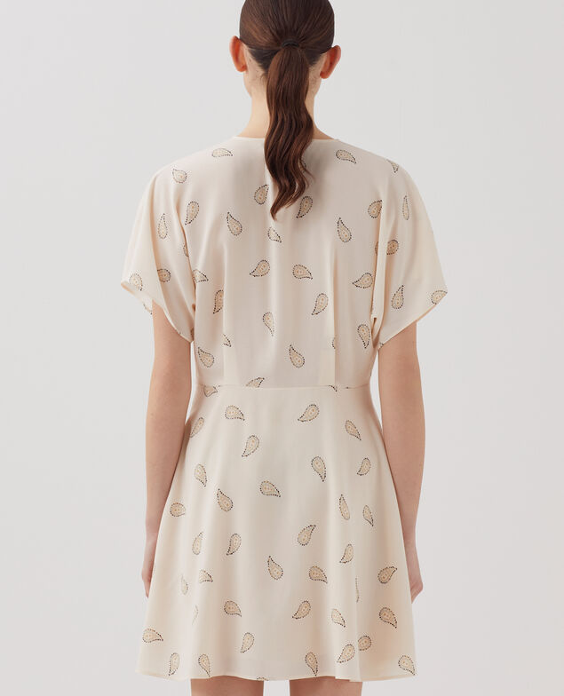 Vestido corto fluido J492 ma paisley gold