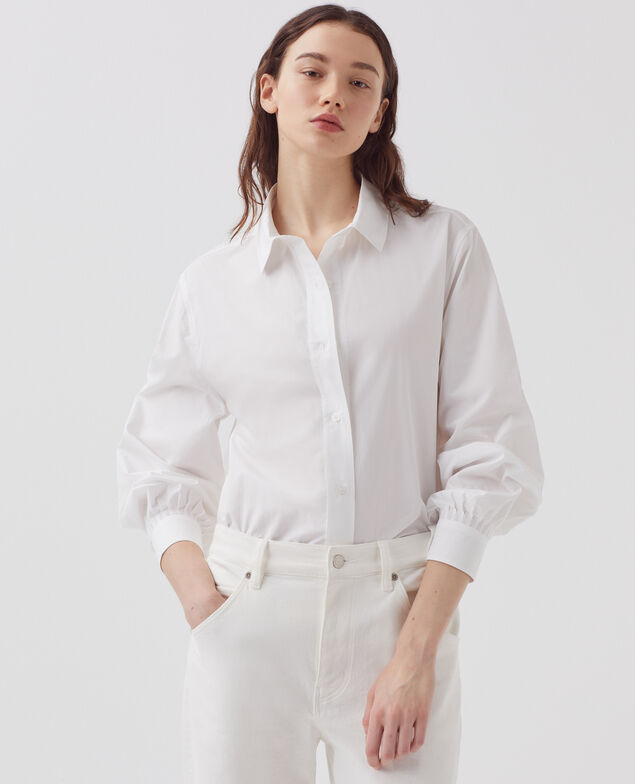 Camisa amplia de algodón H003 white