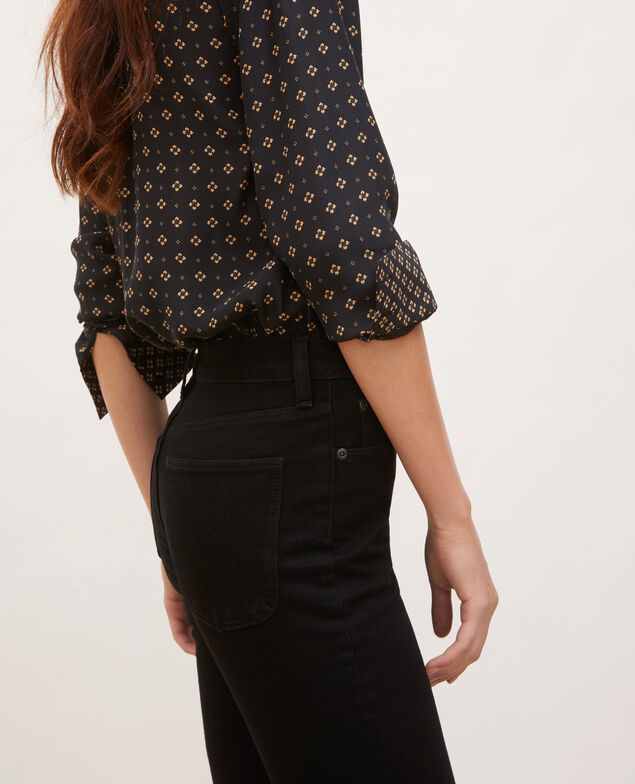 SLIM HIGH RISE - Jeans cropped 5 bolsillos Noir denim