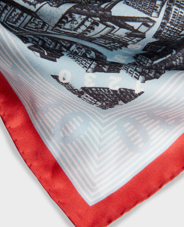 Foulard cuadrado de seda Forget me not