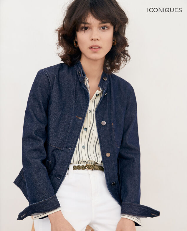 Chaqueta vaquera con cuello estilo militar Indigo