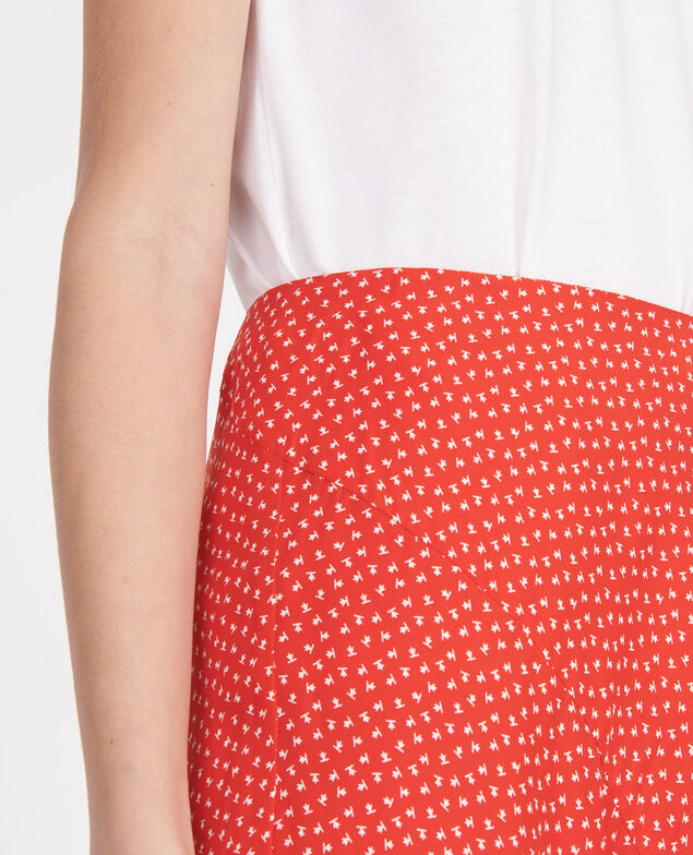Falda de seda Memphis fiery red