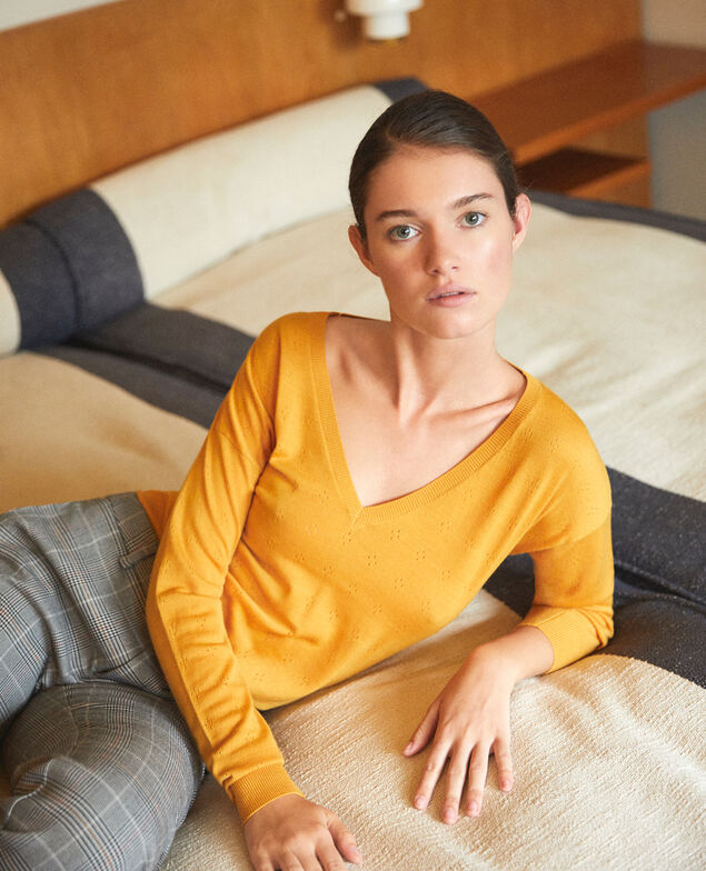 Jersey de lana merino Golden spice