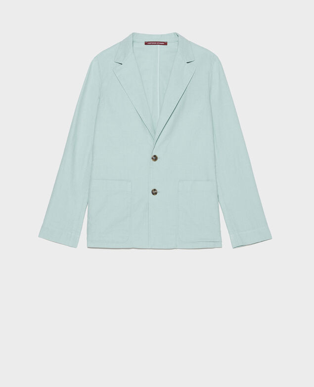 Blazer masculino de algodón y lino Blue haze