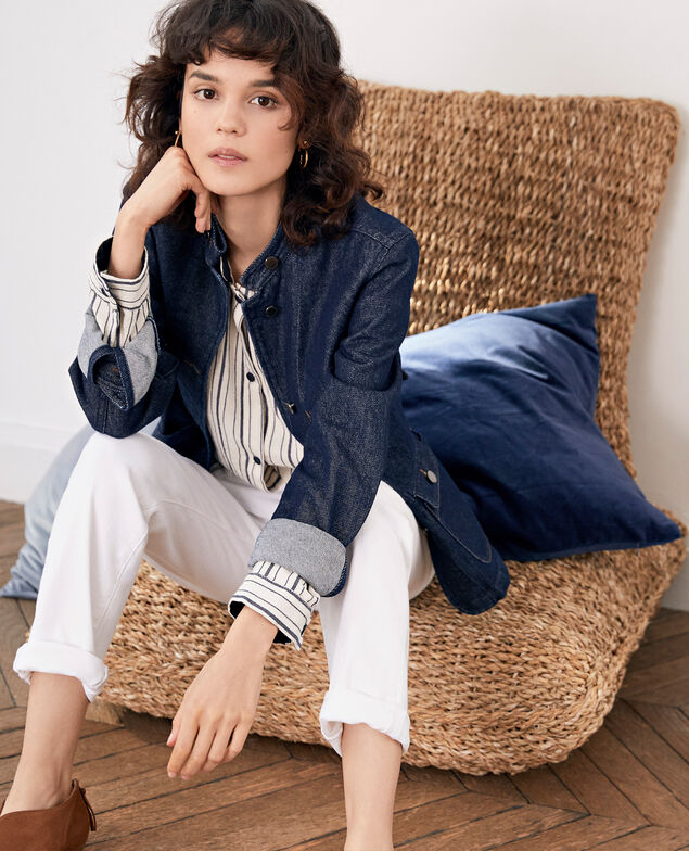 Chaqueta vaquera con cuello estilo militar Indigo