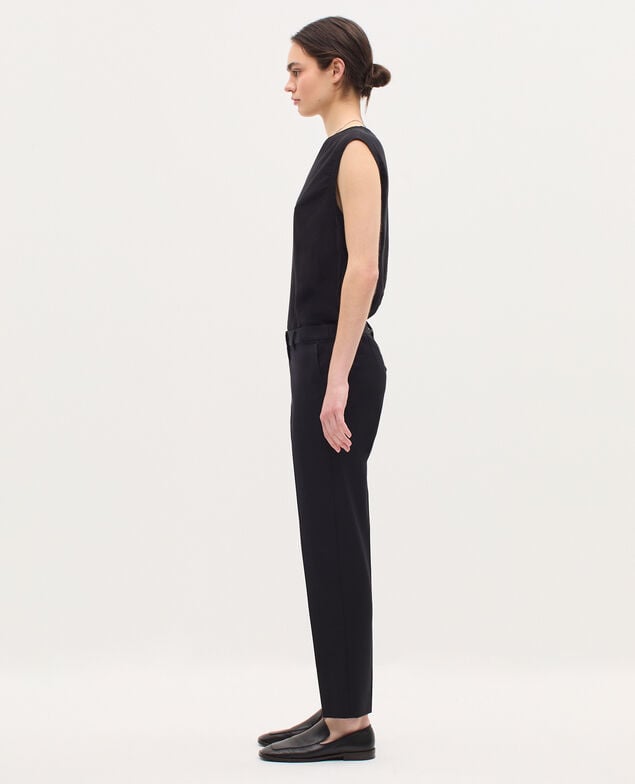Pantalón cigarette de lana H091 black beauty