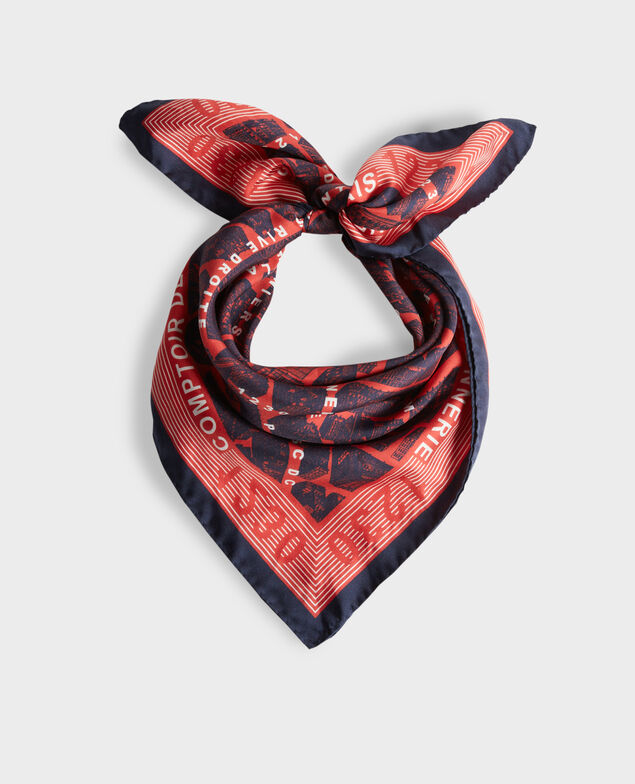 Foulard cuadrado de seda Valiant poppy