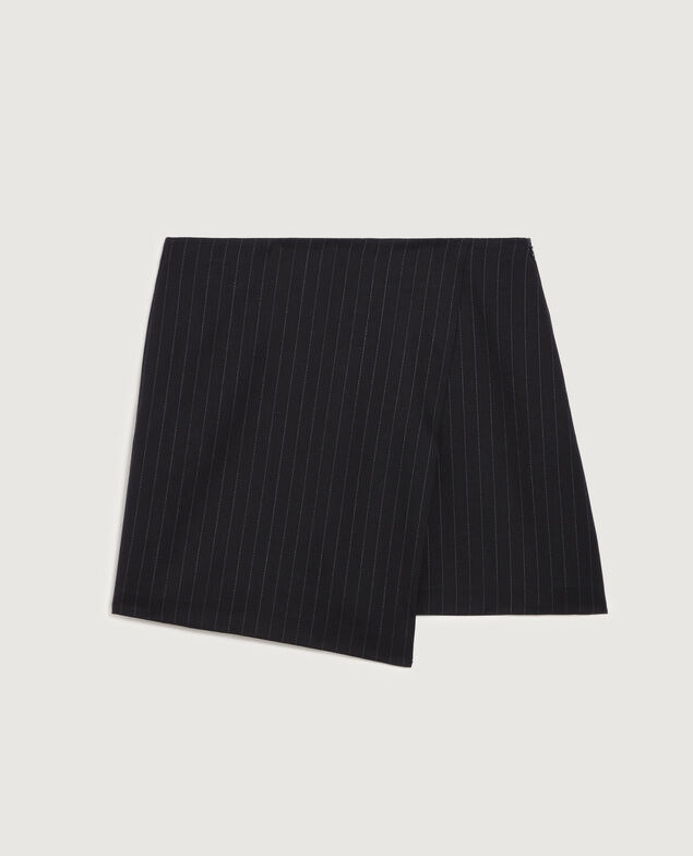 Falda corta de lana K690 st navy