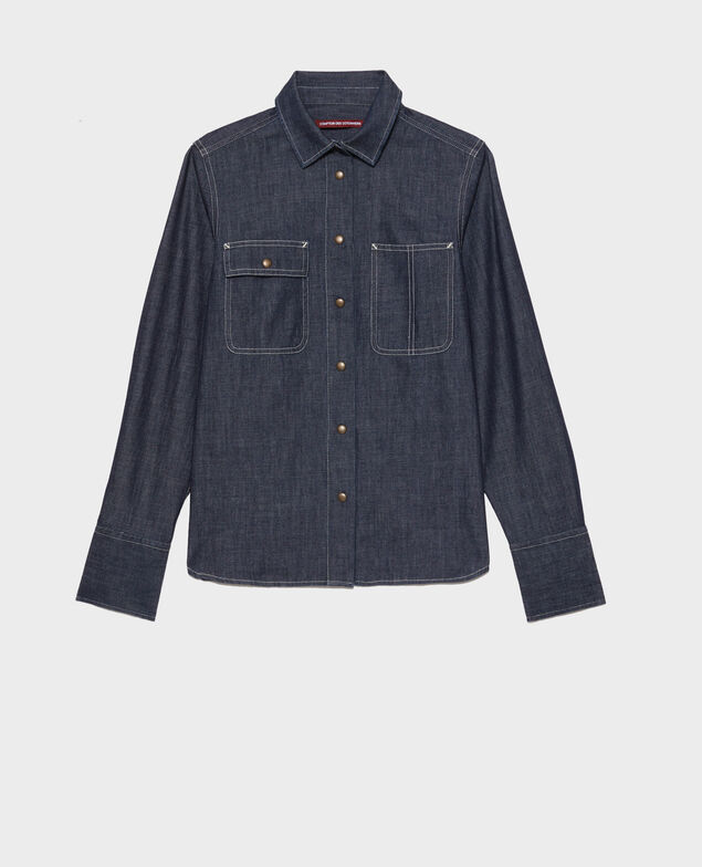 Camisa vaquera con bolsillos Denim brut