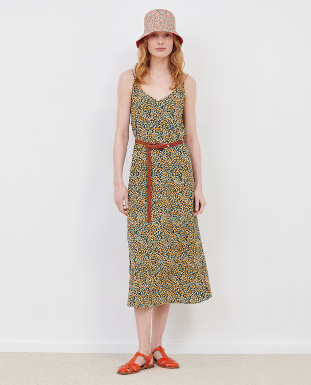 Vestido largo estampado 8005c 116 print orange