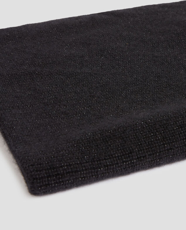 Bufanda tubular de cachemir mezclado H099 black lurex
