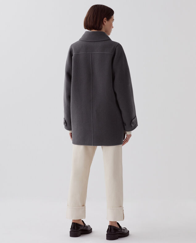 Chaquetón de longitud media de doble cara U060 gray