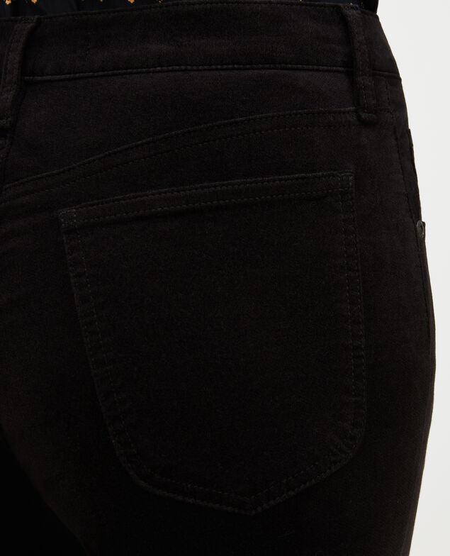 SLIM STRAIGHT - Jeans rectos de terciopelo liso 5 bolsillos Black beauty