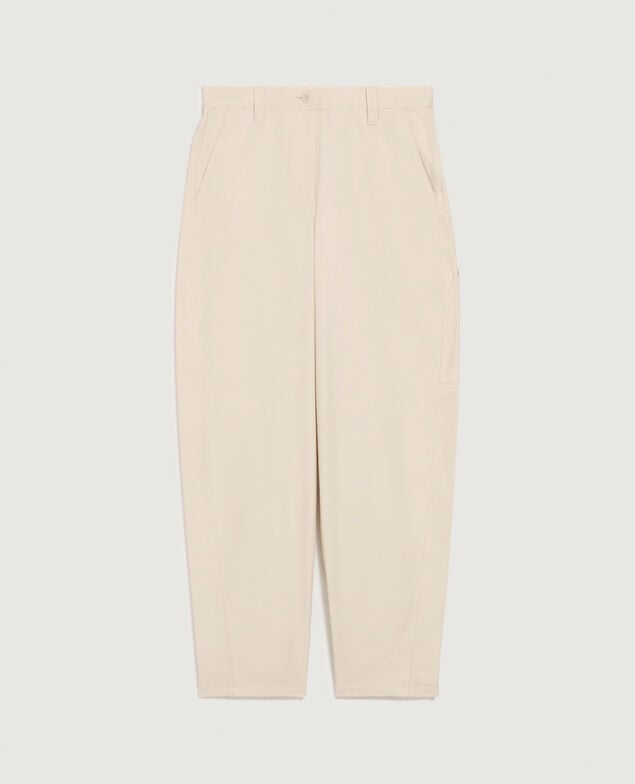 Pantalón barrel H013 gardenia