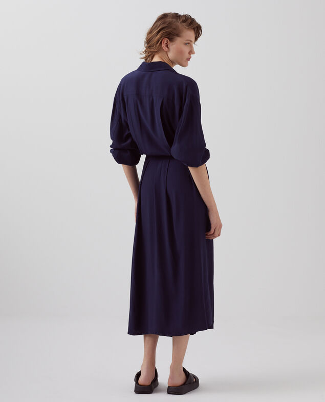 Vestido camisero fluido H694 baritone blue