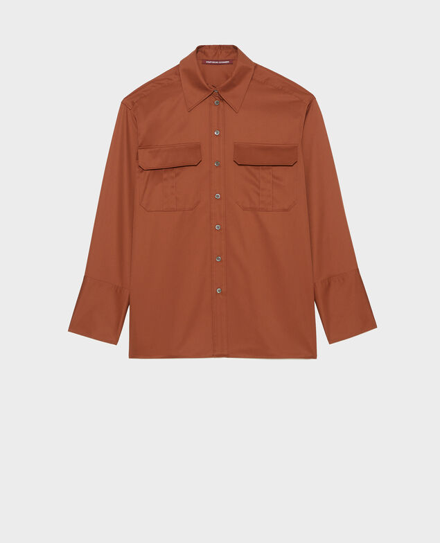  Camisa de hombre de algodón oversize Tortoise shell
