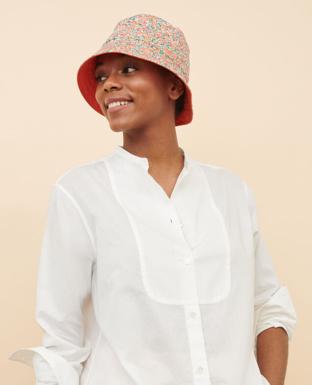 Camisa de algodón con bajo redondeado 01 white