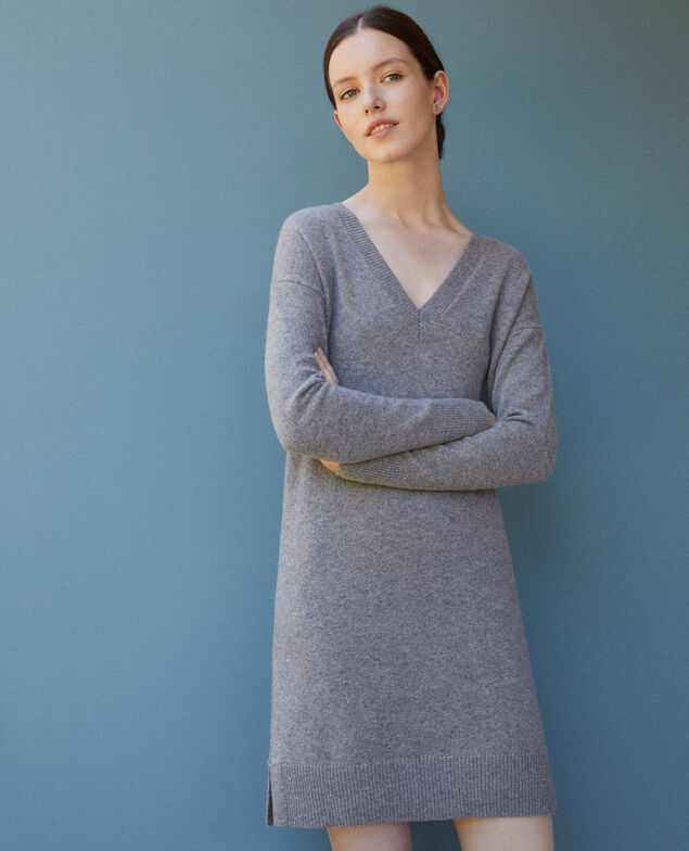 Vestido de cachemir Gris