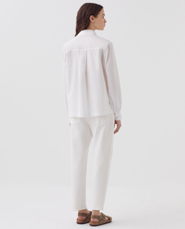 Camisa amplia de algodón H003 white