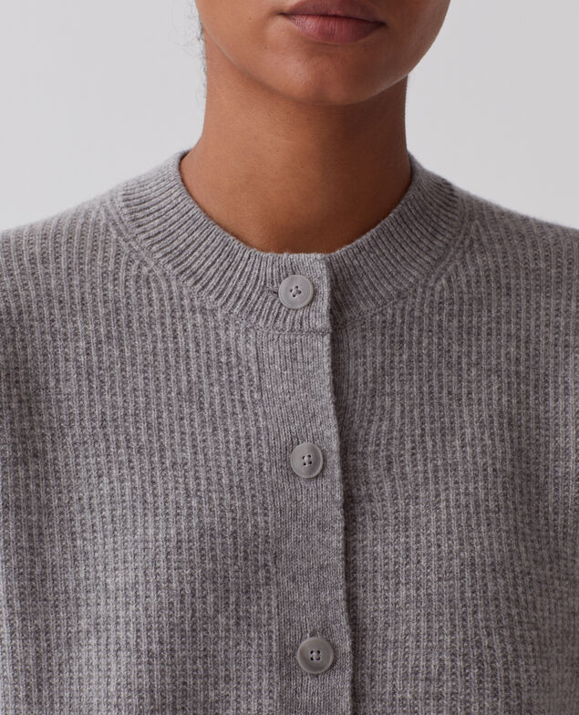 Cárdigan de lana U060 gray