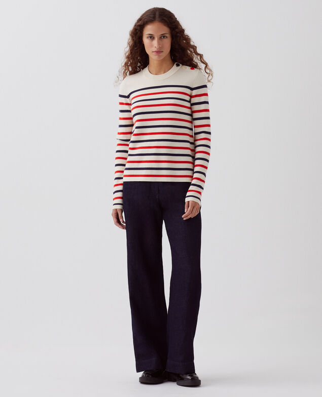 MADDY - Jersey marinero de lana merina H004 st_tricolore