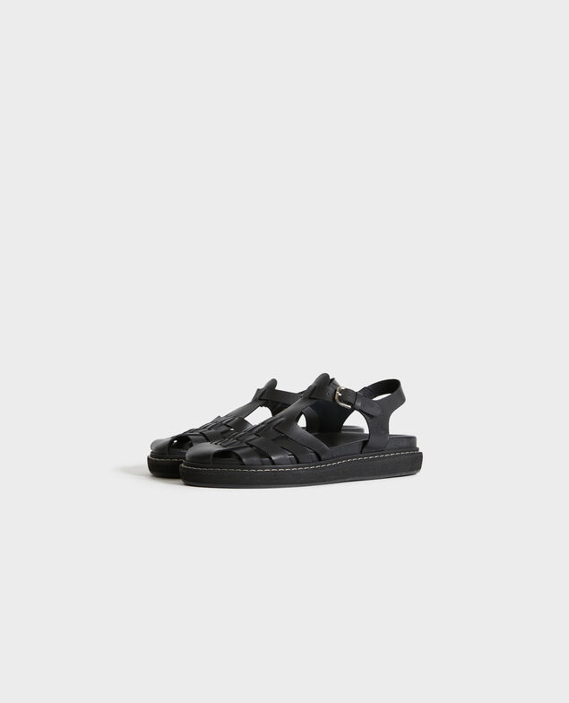 Sandalias de piel 09 black