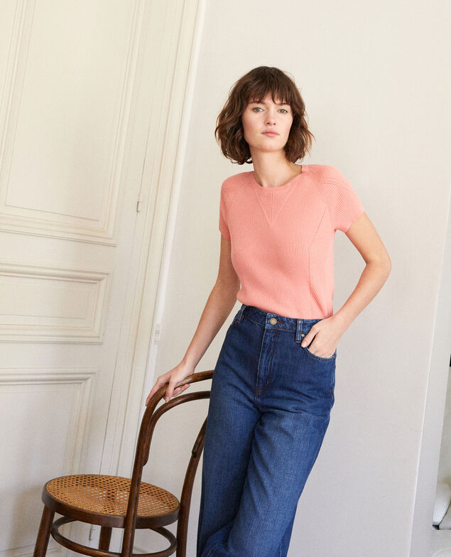 Jersey 100 % Algodón Burnt coral