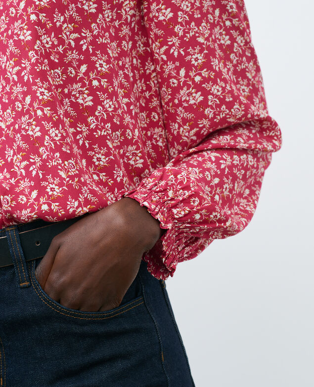 Prenda superior fluida estampada Indienne red