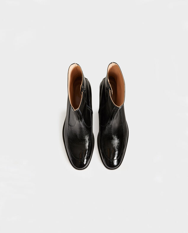  Botines ajustados de cuero Black beauty