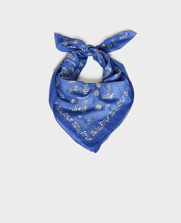 Bandana de algodón estampado Royal blue