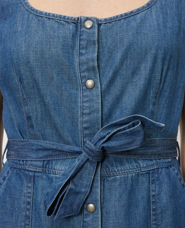 Vestido de tirantes en denim Denim blue