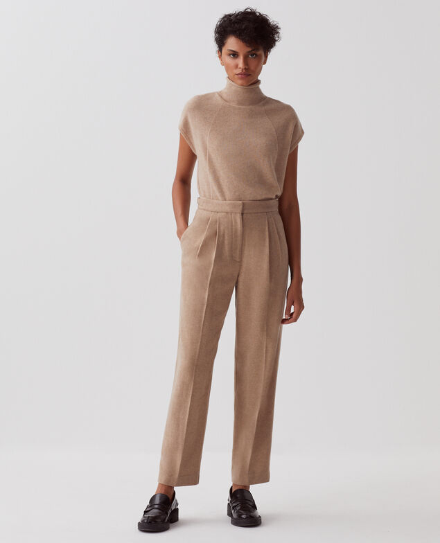 CAMILLE - Pantalón con pinzas I311 humus