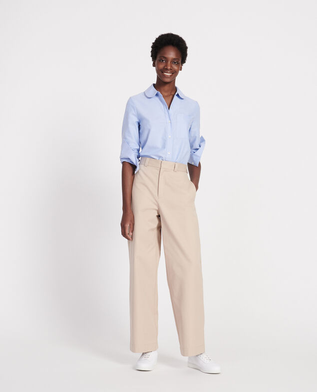 Pantalón masculino de algodón Oxford tan