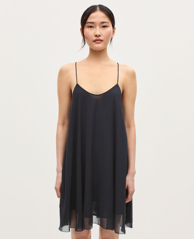 Vestido corto de muselina  K080 vulcan gray
