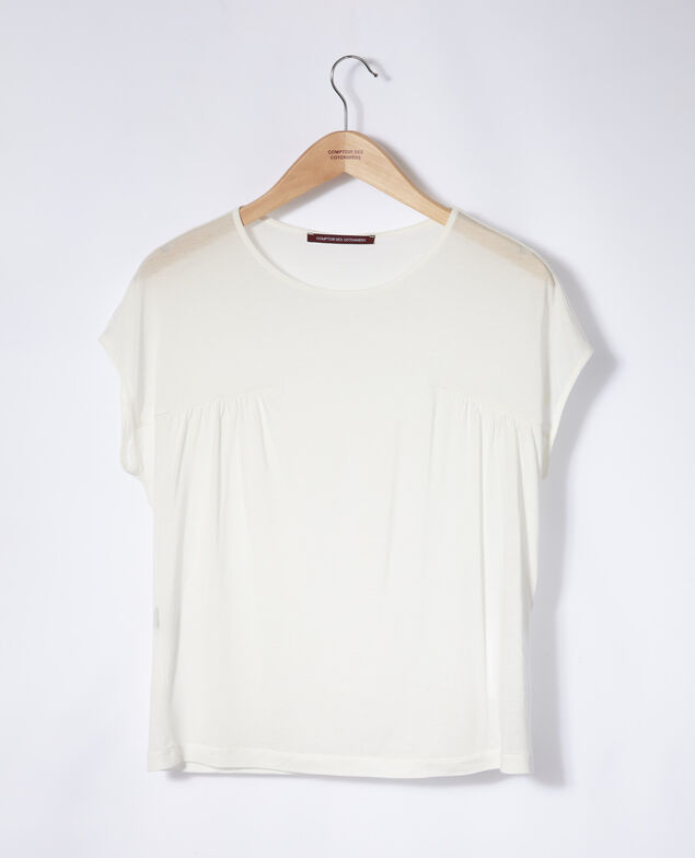 Camiseta de cuello redondo Blanco