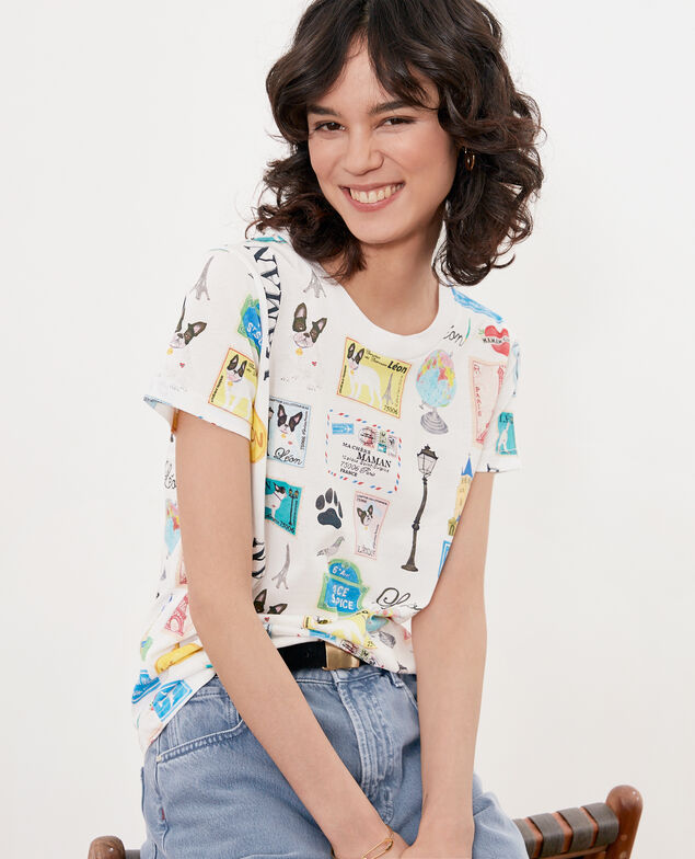 Camiseta Léon y París Off white