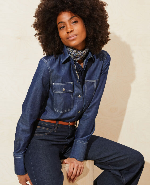Camisa vaquera con bolsillos Denim brut